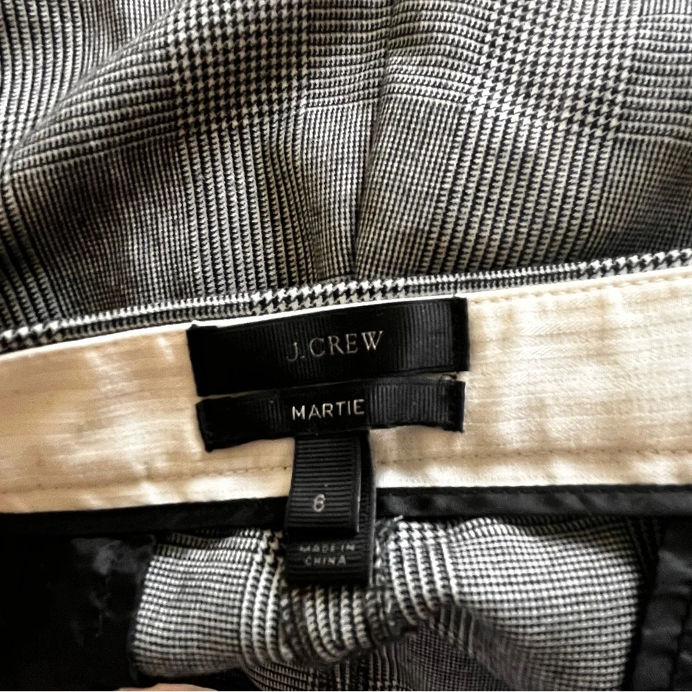 **BNWOT** J CREW BLACK AND WHITE HOUNDSTOOTH DRESS PANTS - Picture 12 of 14
